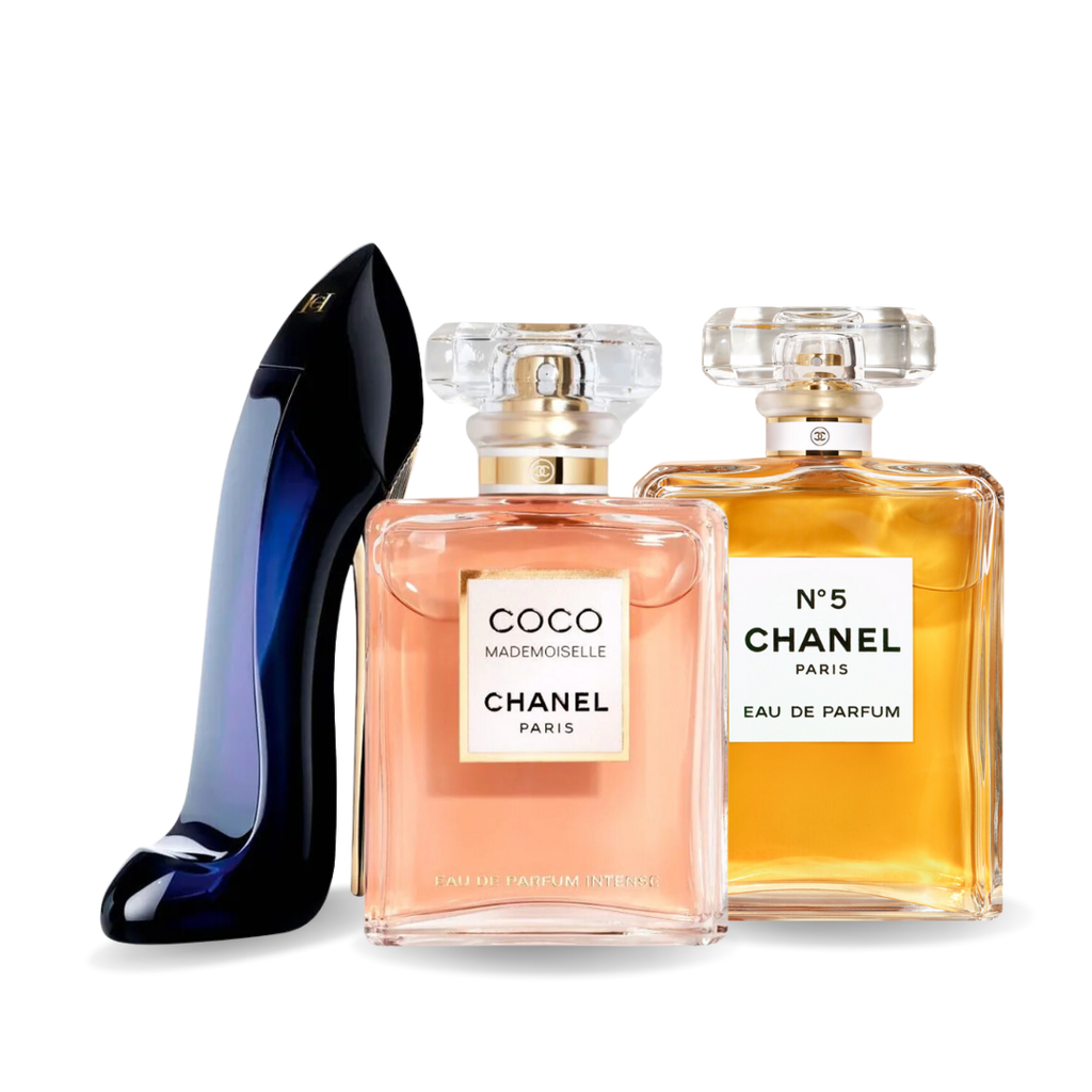Cofanetto 3 profumi GOOD GIRL, COCO MADEMOISELLE, Chanel Nº5 100ml