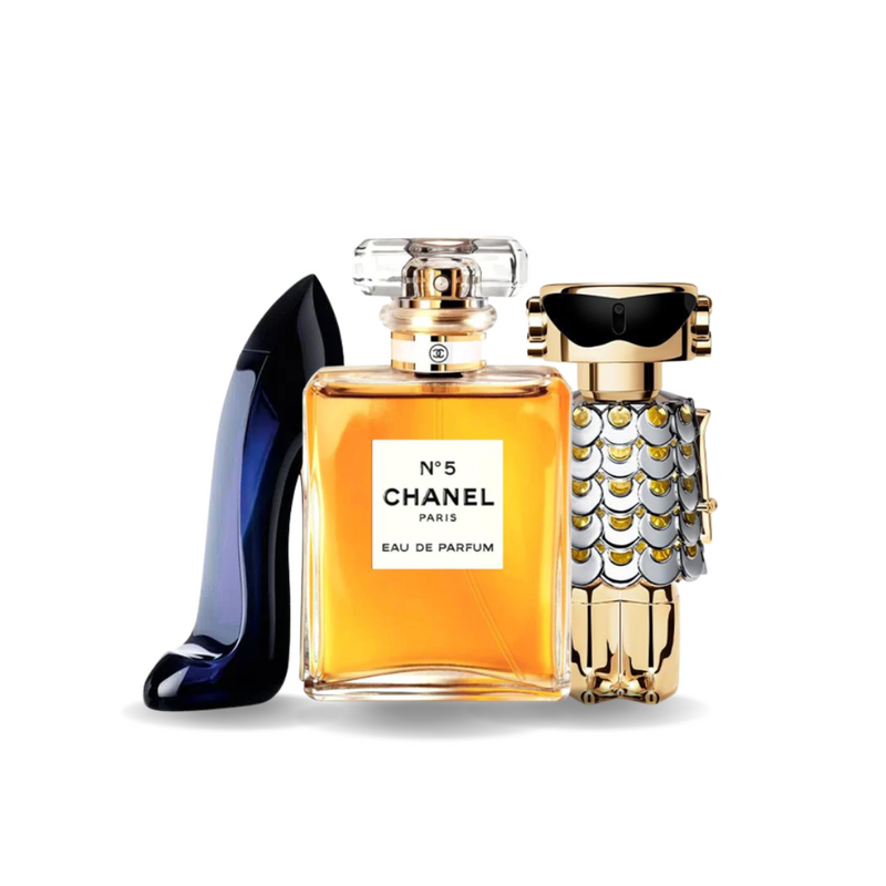 Cofanetto 3 profumi GOOD GIRL, Chanel Nº5, FAME 100ml