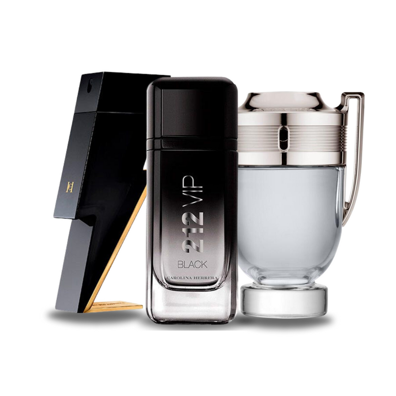 Cofanetto 3 profumi BAD BOY, 212 VIP BLACK, Paco Rabanne INVICTUS 100ml