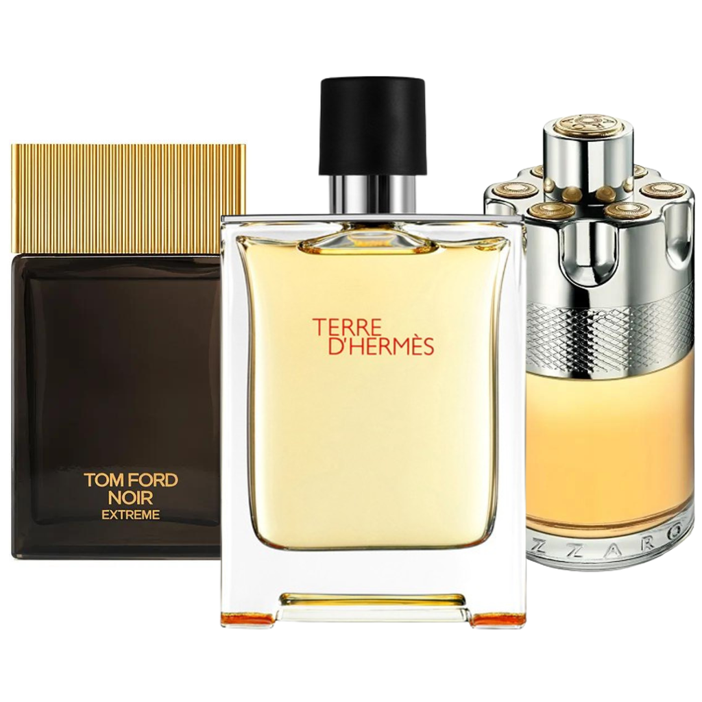 Set di 3 profumi Terre de'Herme, Azzaro Wanted, Tom Ford Noir Extreme 100ml